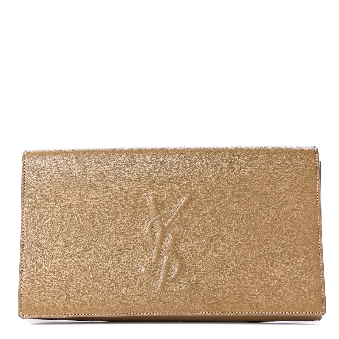 Calfskin Monogram Large Belle De Jour Clutch Beige
