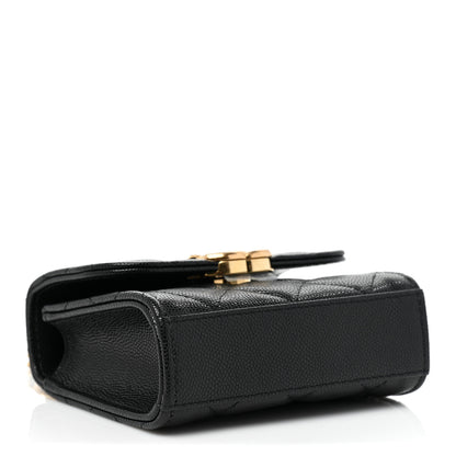 Chanel Caviar Quilted Coco First Clutch With Chain Black 3 of 8