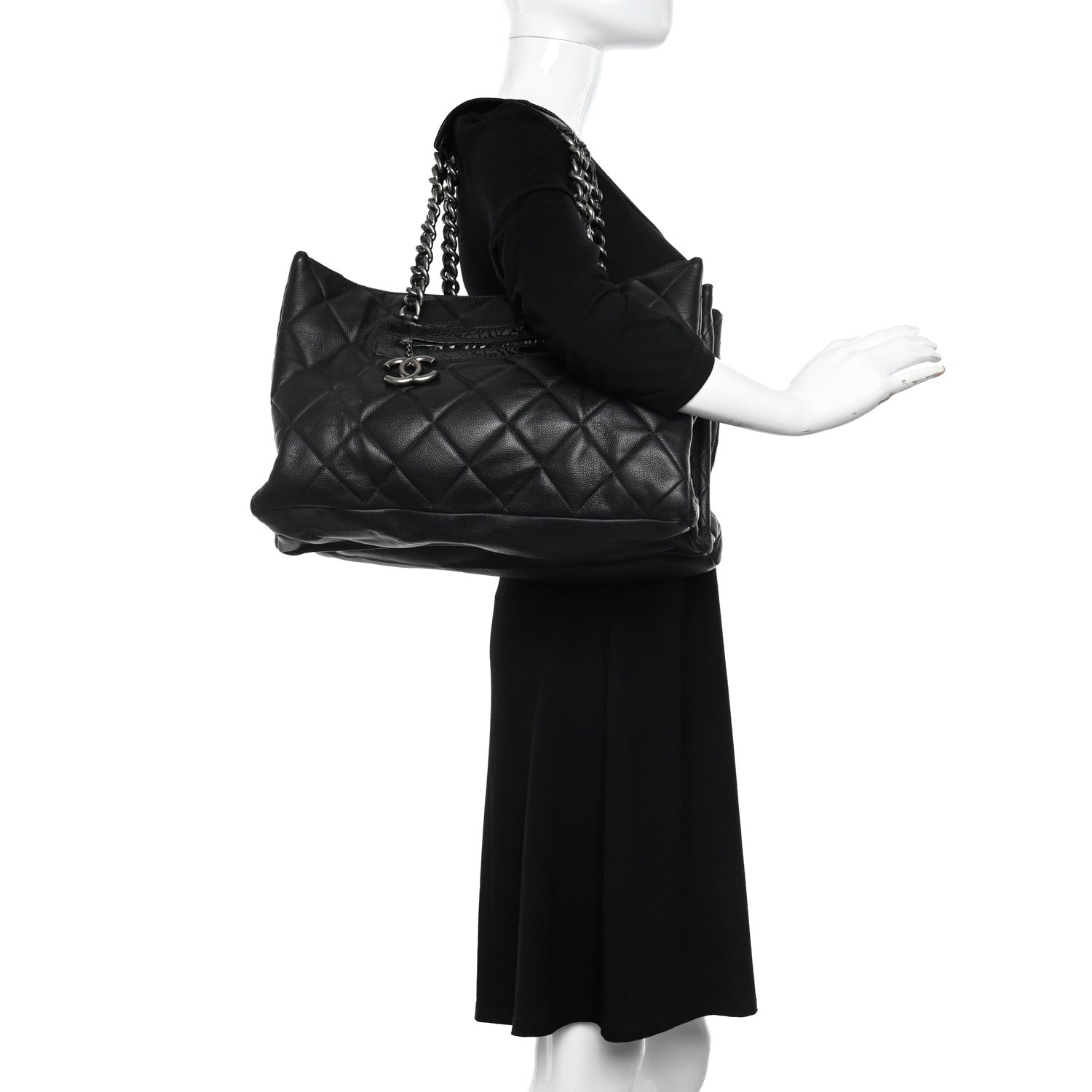 Chanel Caviar Quilted Coco Casual Tote Black 2 of 24