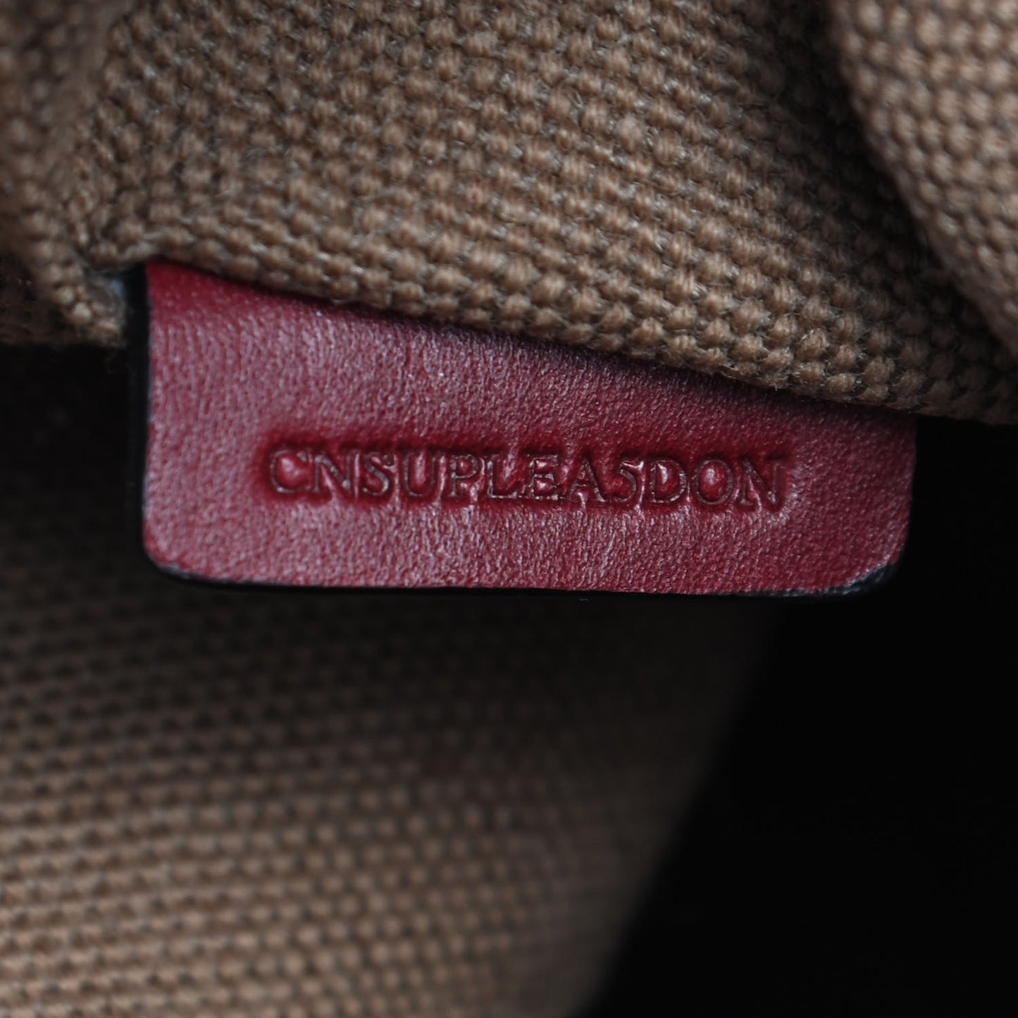 Canvas Mega Check Mini Ashby Tassel Crossbody Burgundy Red