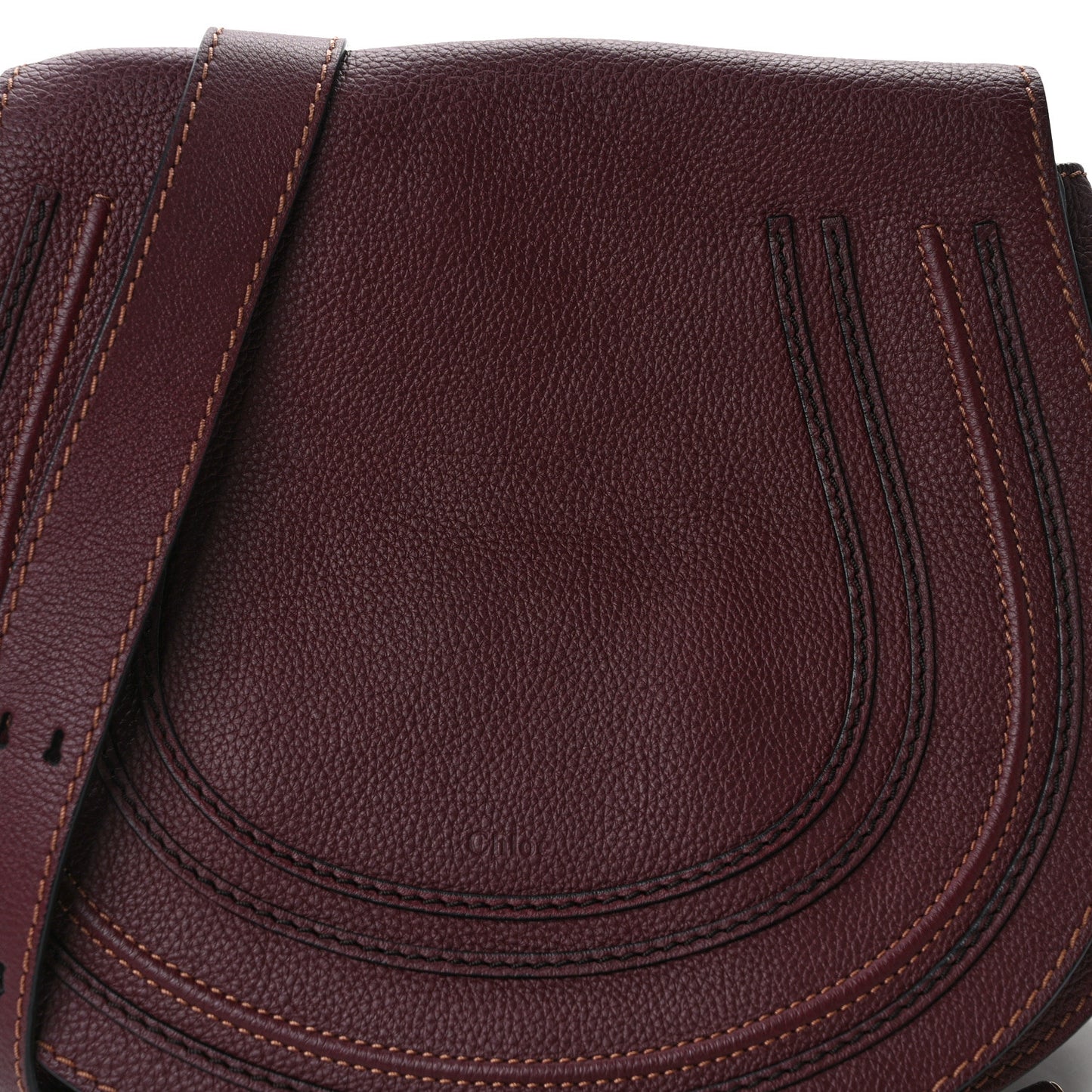 Calfskin Medium Marcie Round Crossbody Bag Dark Velvet
