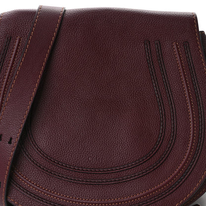 Chloe Calfskin Medium Marcie Round Crossbody Bag Dark Velvet 8 of 11