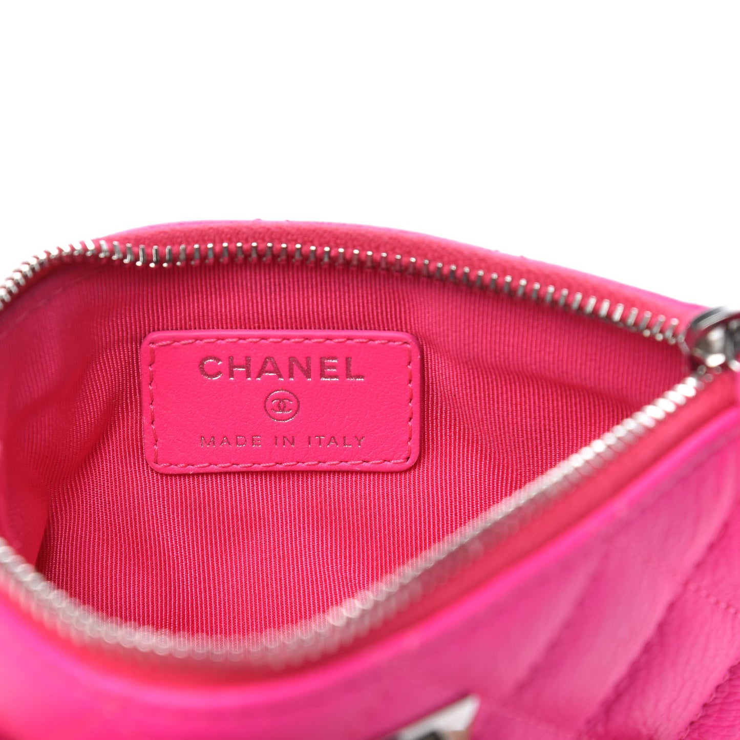 Goatskin Quilted Small Reissue Cosmetic Case Pink
