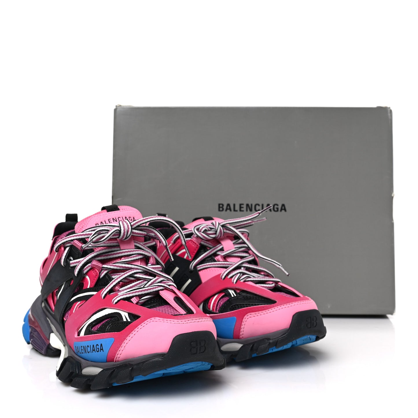 Mesh Nylon Metallic Fabric Womens Track Sneakers 38 Pink Blue