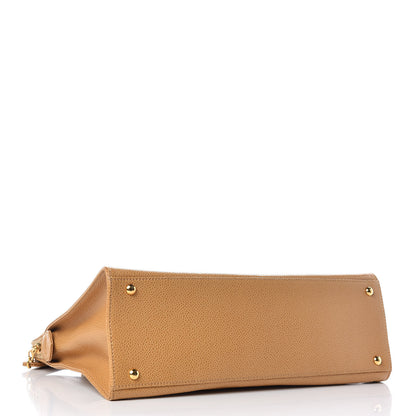 Chanel Caviar Flap Shoulder Bag Beige 4 of 16