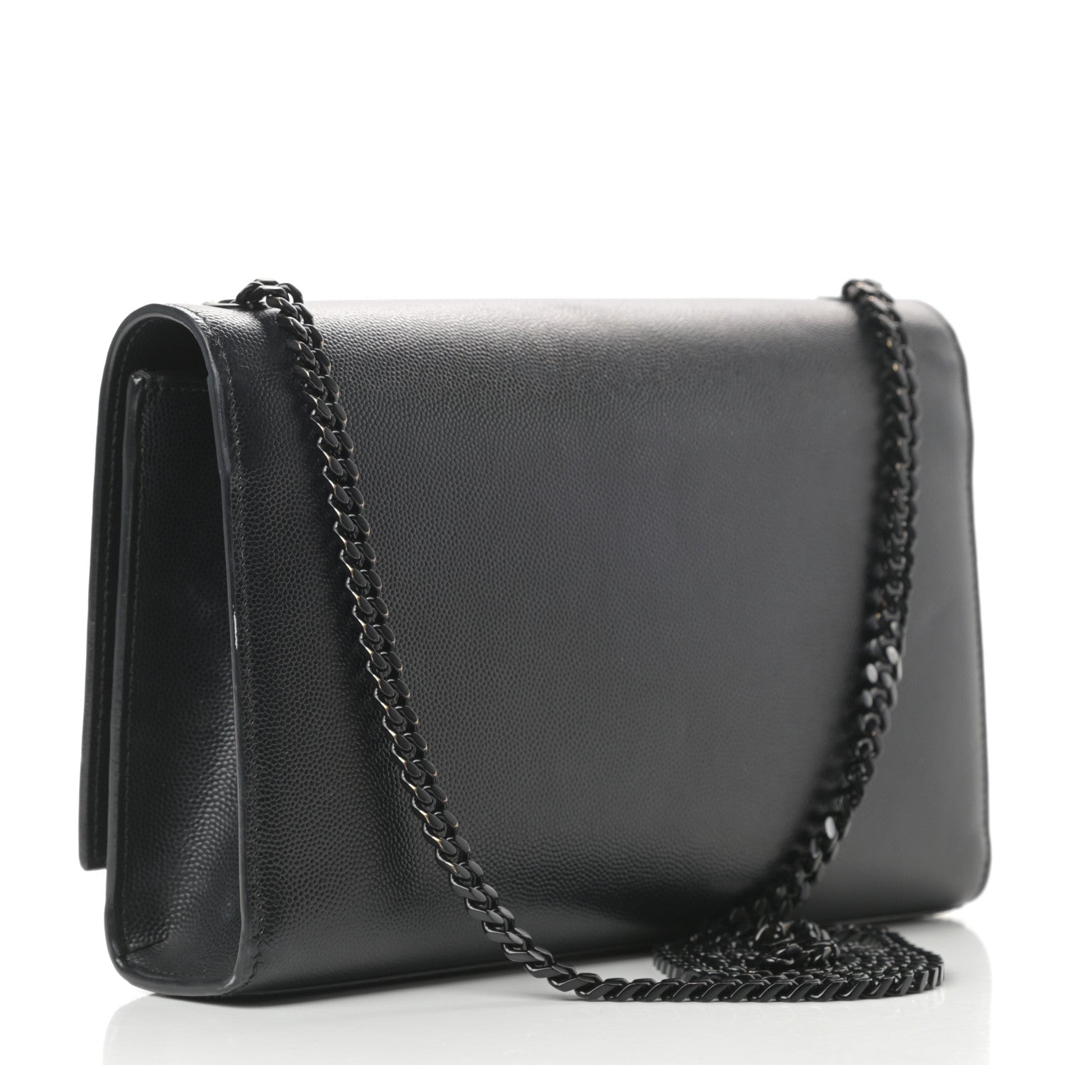 Saint Laurent Grain De Poudre Medium Classic Monogram Kate Satchel Black 3 of 18