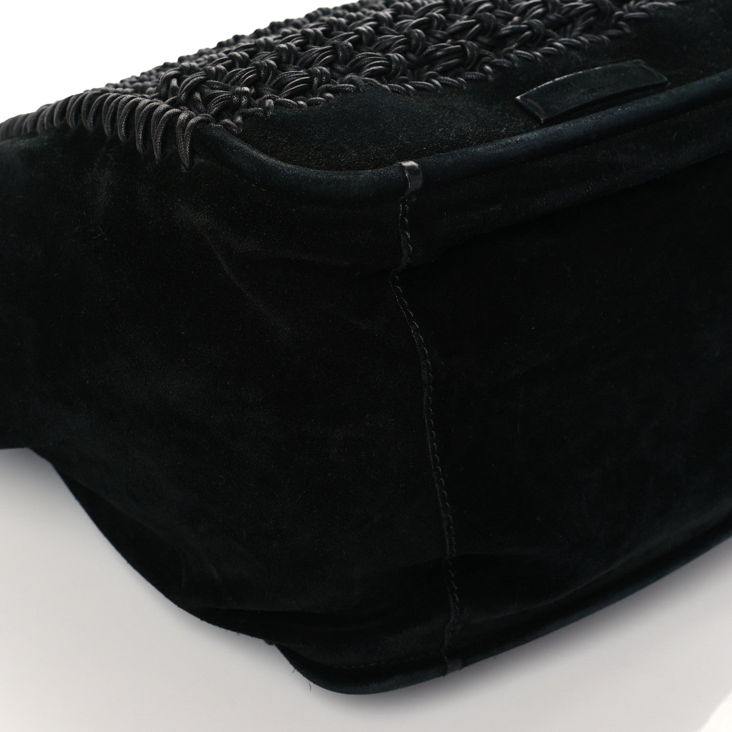 Proenza Schouler Calfskin Suede Large Macrame Tote Black 8 of 10