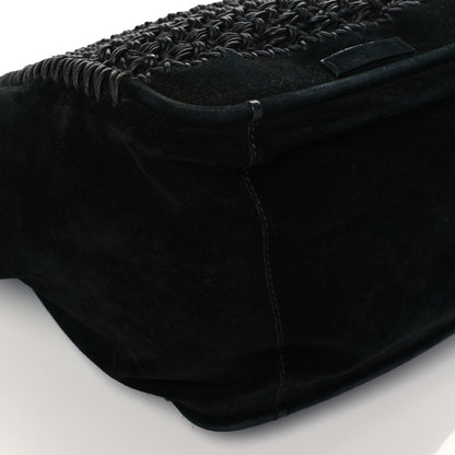 Proenza Schouler Calfskin Suede Large Macrame Tote Black 8 of 10