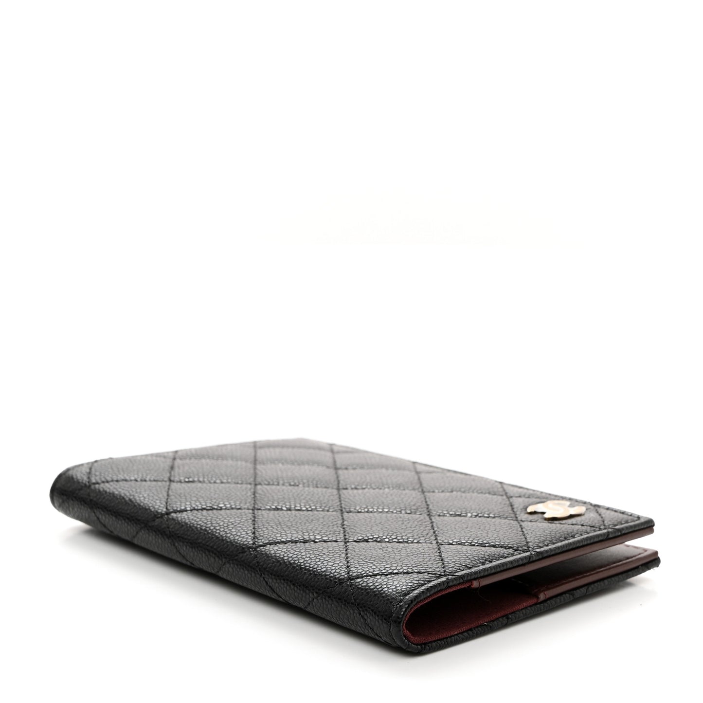 Caviar Quilted Passport Holder Black