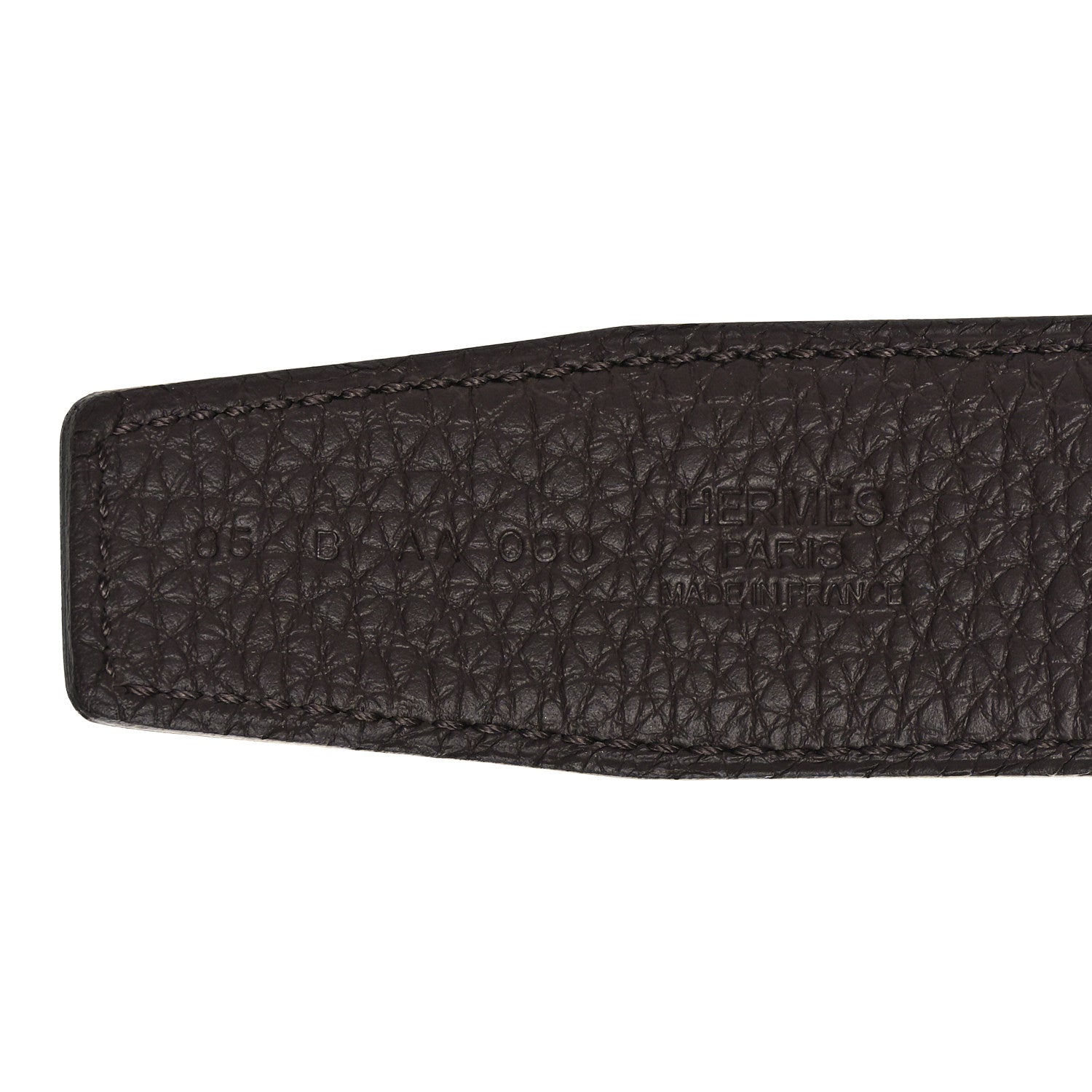 Hermes Box Togo 32mm Belt Strap 85 34 Black Chocolate 7 of 7