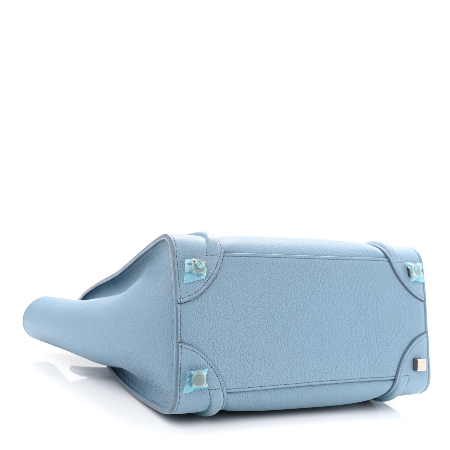 Celine Drummed Calfskin Micro Luggage Slate 4 of 12