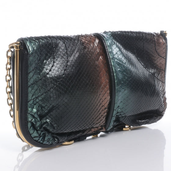 Jimmy Choo Python Arad Clutch Bag 3 of 7