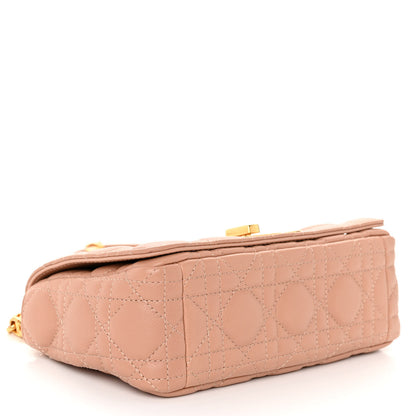Christian Dior Grained Calfskin Cannage Small Caro Bag Rose De Vents 4 of 9