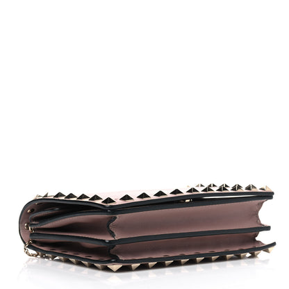 Valentino Garavani Vitello Rockstud Wallet on Chain Poudre 3 of 5