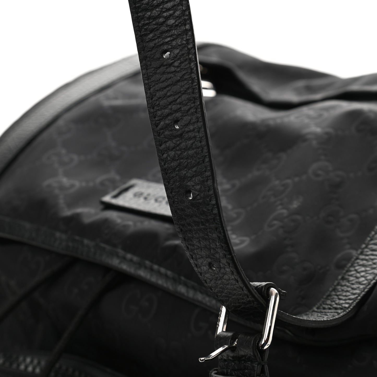 Nylon Monogram Medium Light Double Buckle Backpack Black