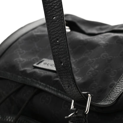 Gucci Nylon Monogram Medium Light Double Buckle Backpack Black 12 of 13