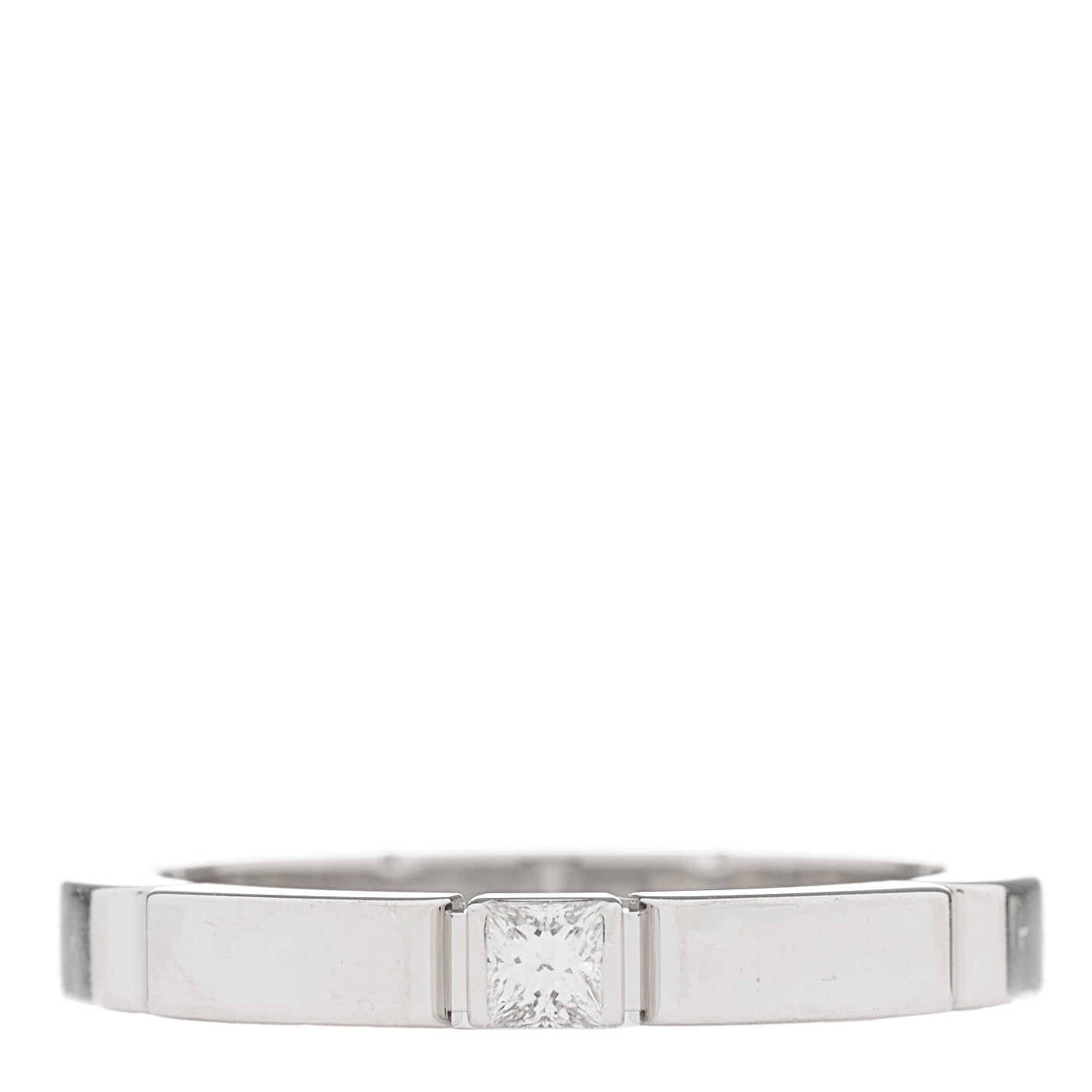 Cartier 18K White Gold Diamond 2.5mm Maillon Panthere Wedding Band Ring 49 4.75 1 of 5