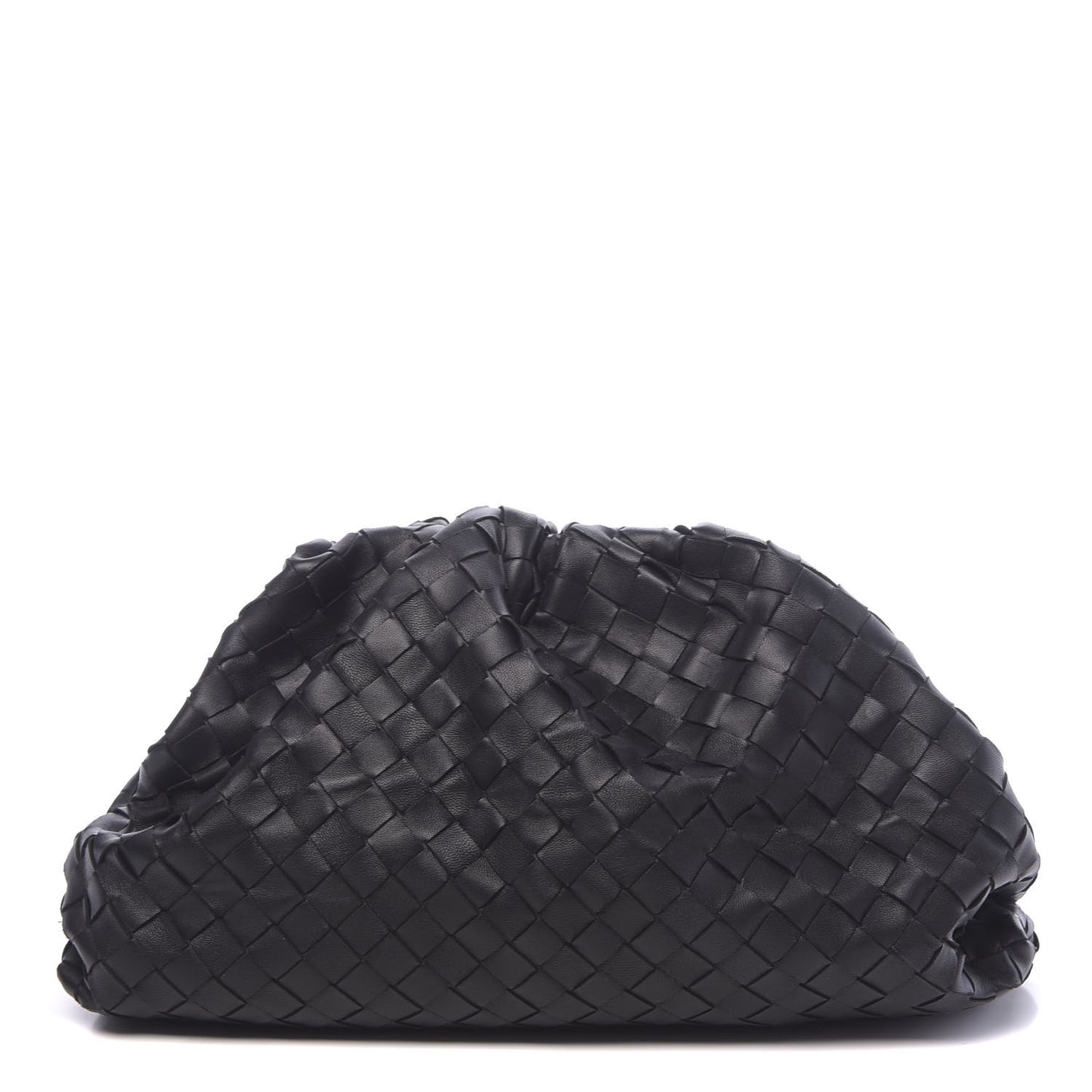 Nappa Maxi Intreccio The Pouch Oversized Clutch Black
