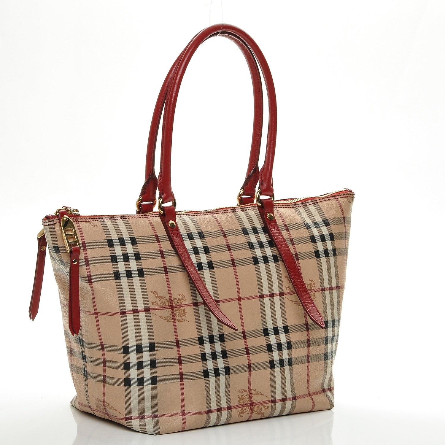 Burberry Haymarket Check Small Salisbury Tote Military Red 3 of 7