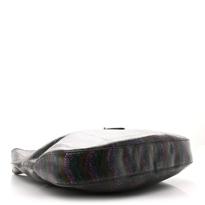 Gucci Snakeskin Large Jackie Hobo Green Multicolor 5 of 13