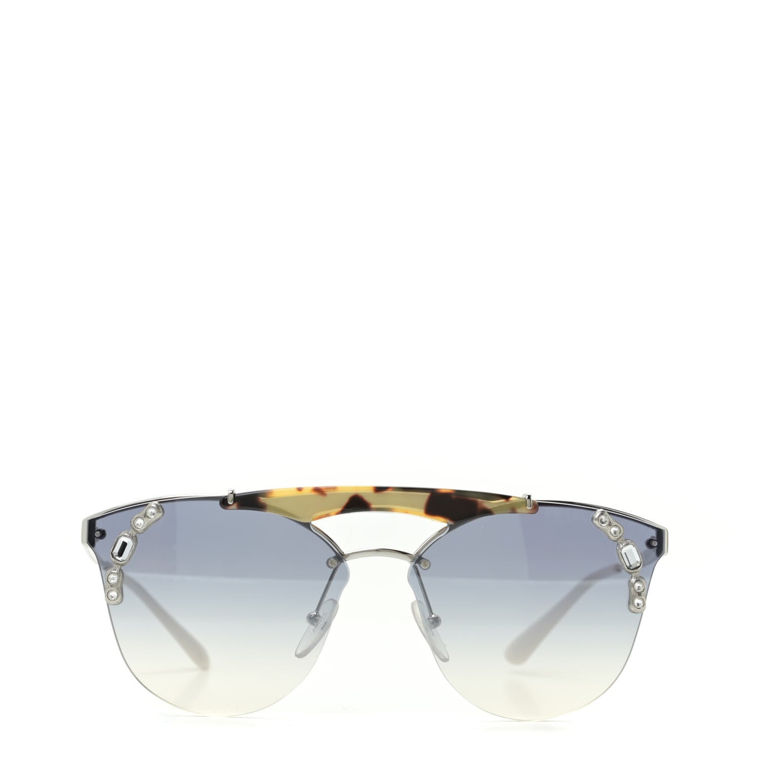 Prada Acetate Crystal Sunglasses SPR 53U Tortoise 2 of 7