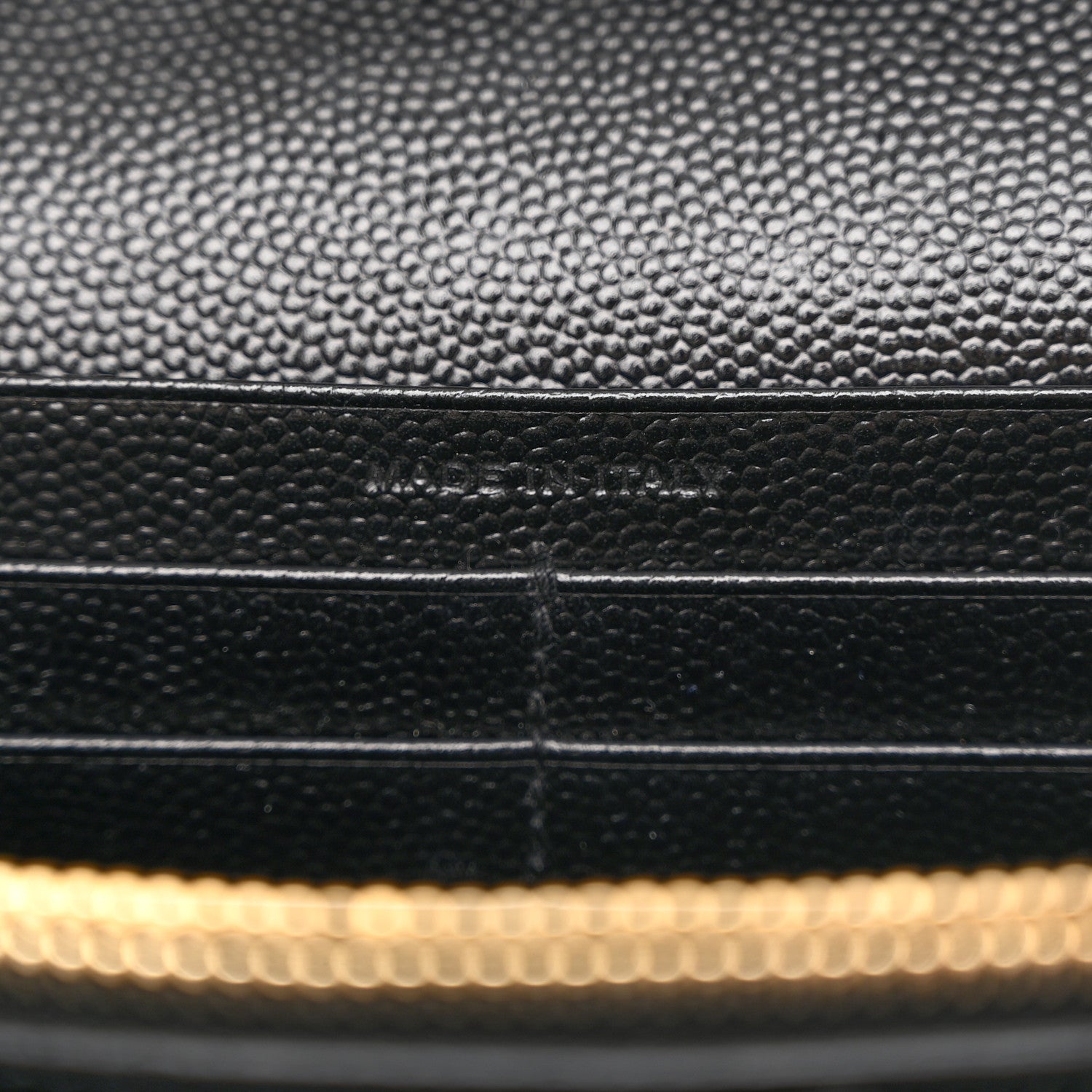 Saint Laurent Grain De Poudre Matelasse Chevron Monogram Chain Wallet Black 7 of 11