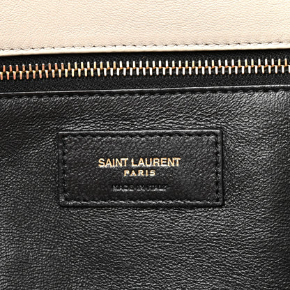 Saint Laurent Lambskin Quilted Sade Puffer Envelope Clutch Crema Soft 6 of 9