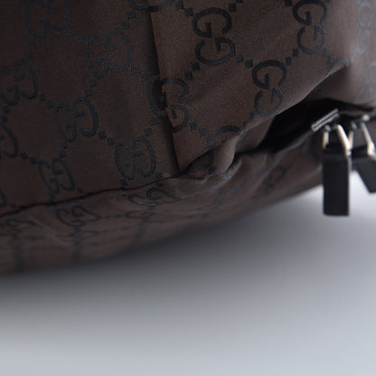 Gucci Nylon Monogram Extra Large Satchel Dark Brown 13 of 18