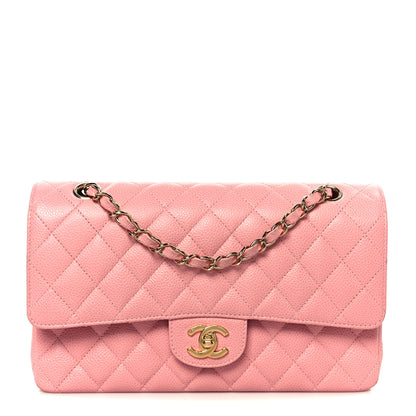 Chanel Caviar Quilted Medium Double Flap Pink 1 of 12