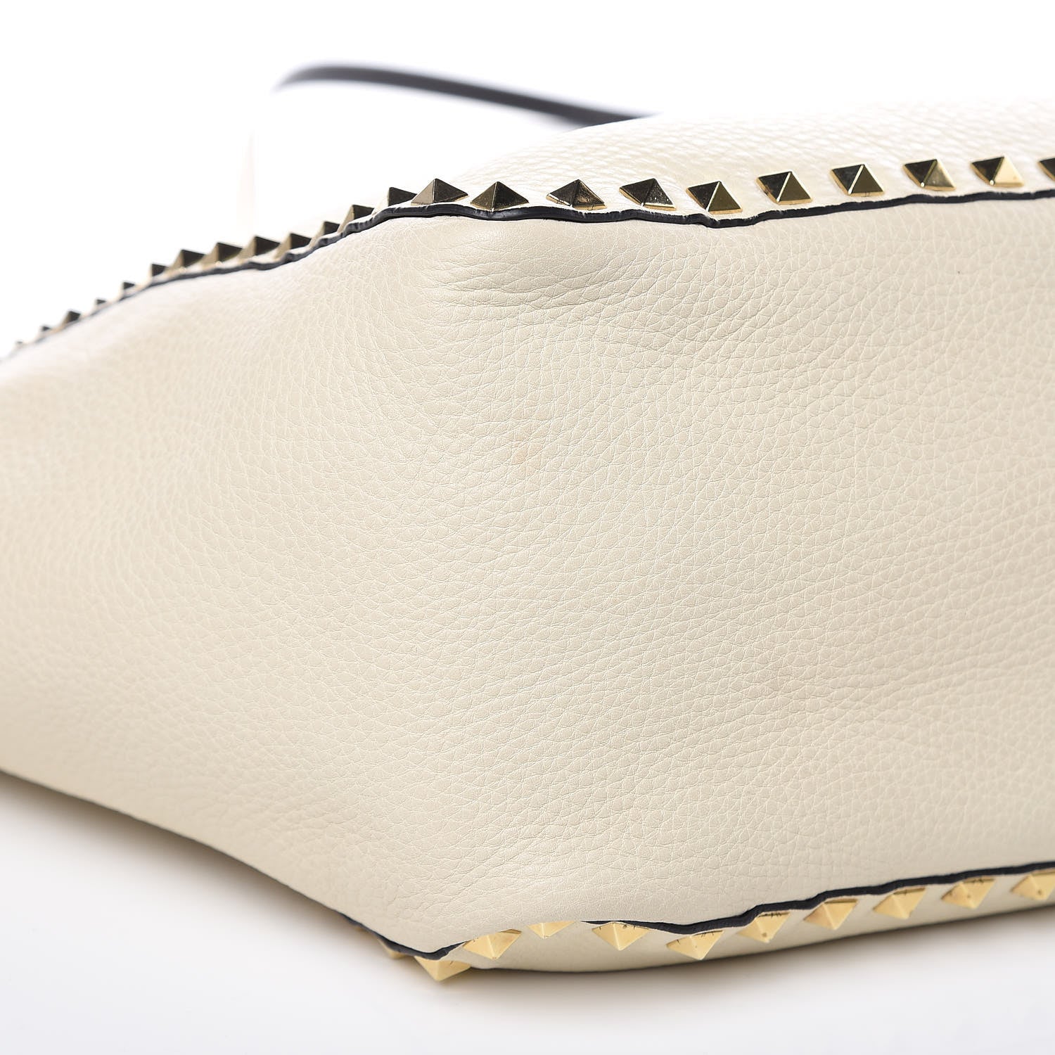 Valentino Garavani Grained Calfskin Medium Rockstud Reversible Tote Black Ivory 8 of 14