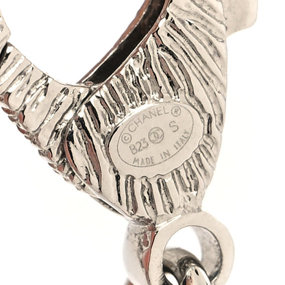 Chanel Pearl Crystal CC Choker Necklace Silver Pearly White 5 of 5