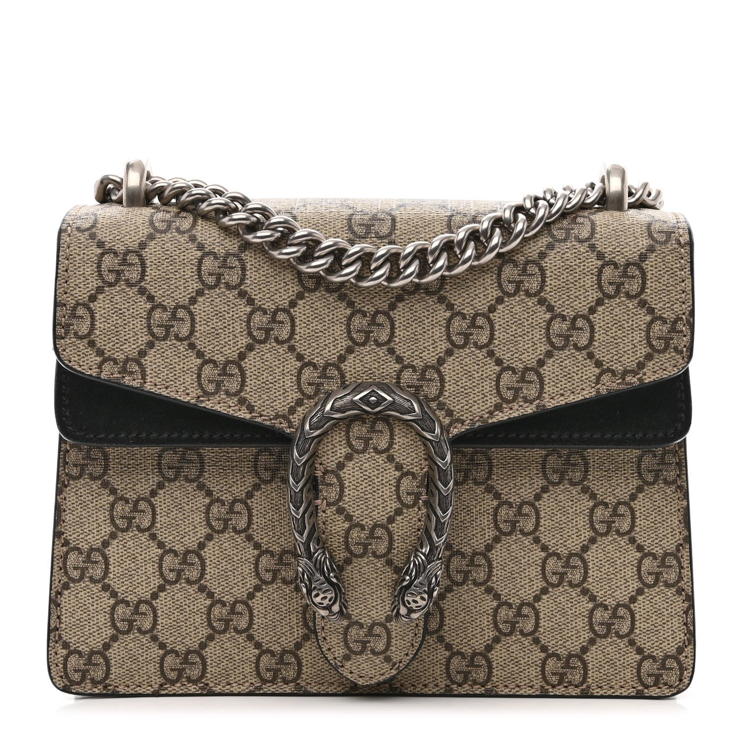 Gucci GG Supreme Monogram Mini Dionysus Shoulder Bag Black 1 of 11