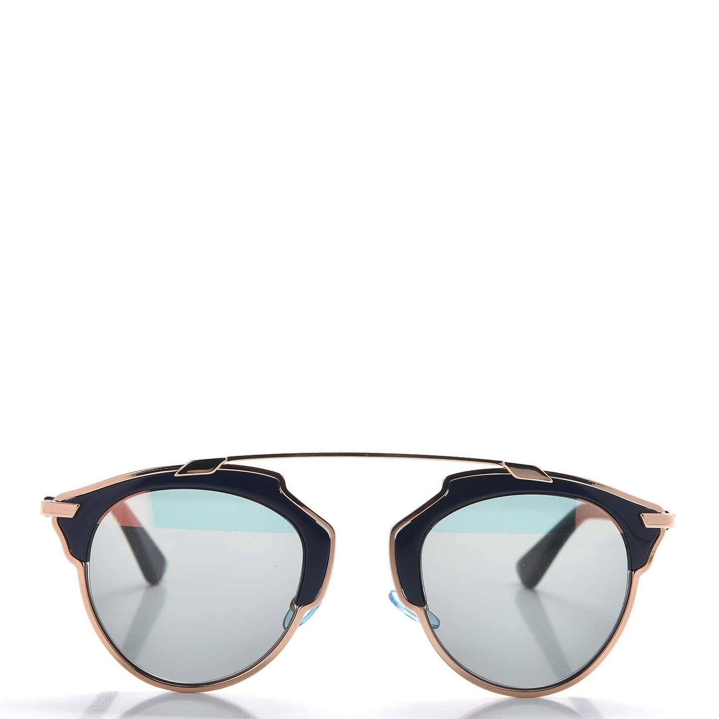 Mirrored So Real Sunglasses Rose Gold Blue