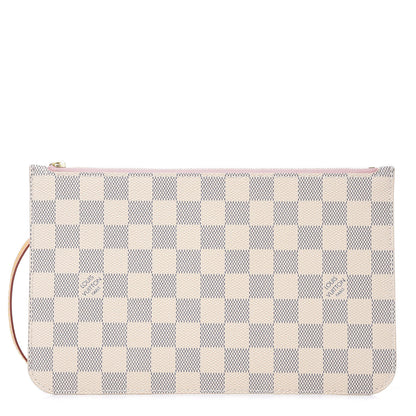 Louis Vuitton Damier Azur Neverfull MM GM Pochette Rose Ballerine 1 of 7