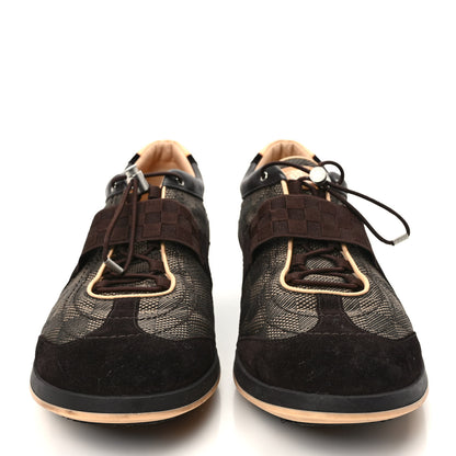 Louis Vuitton Suede Damier Mens Geant Chrono Sneaker 10 Brown 2 of 8