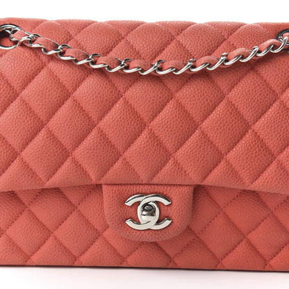 Chanel Iridescent Caviar Quilted Medium Double Flap Dark Pink 10 of 17