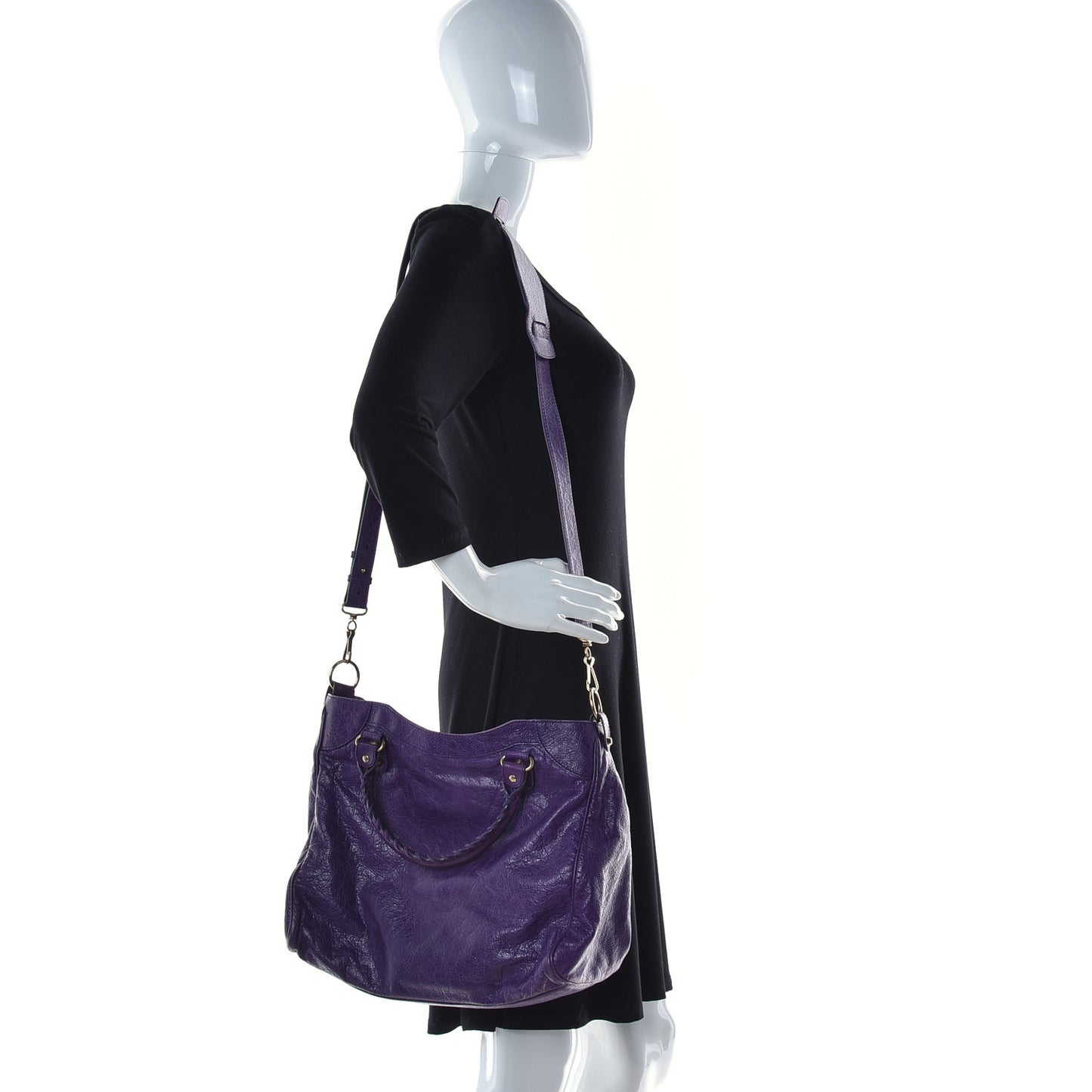 Agneau Classic Gold Hardware Velo Dark Violet