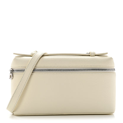 Loro Piana Grained Calfskin L19 Extra Pocket Pouch Whisper White 1 of 10