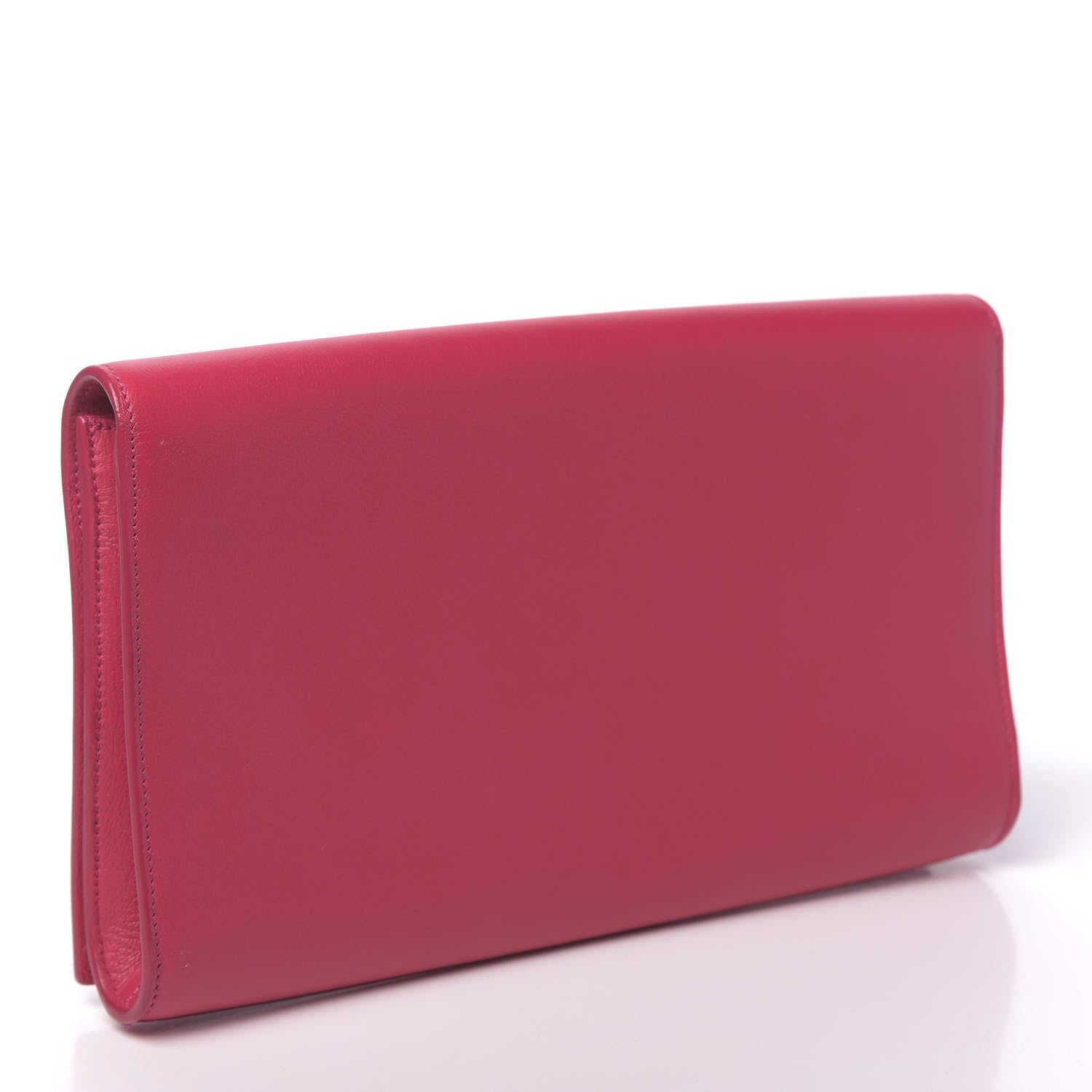 Saint Laurent Calfskin Monogram Large Belle De Jour Clutch Lipstick Fuchsia 3 of 9