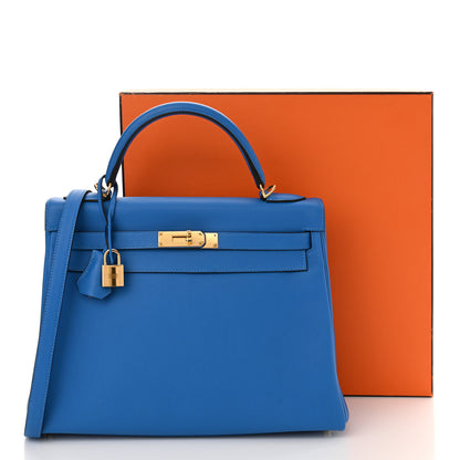 Hermes Evercolor Kelly Retourne 32 Bleu Hydra 11 of 11