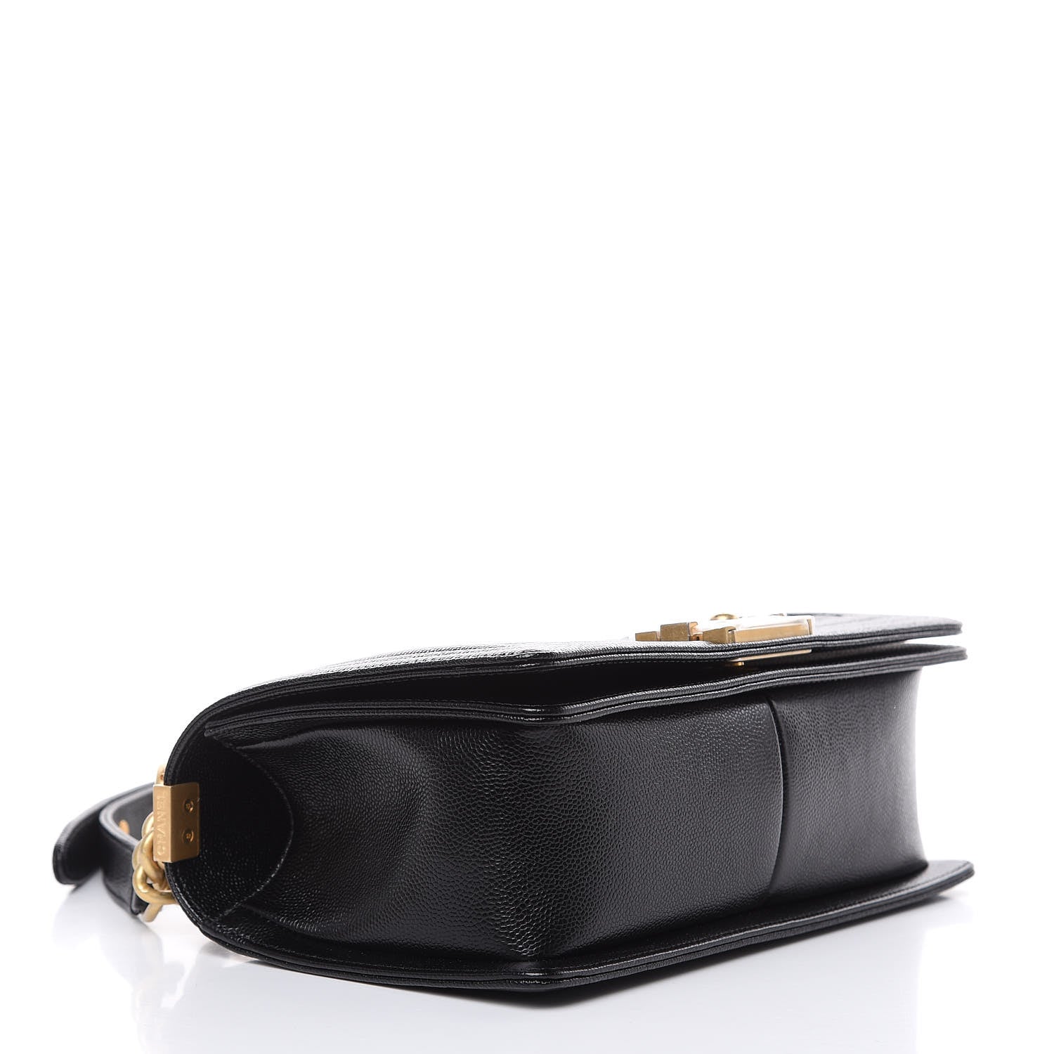 Chanel Caviar Chevron Quilted Medium Boy Flap Black 4 of 9
