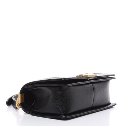 Chanel Caviar Chevron Quilted Medium Boy Flap Black 4 of 9