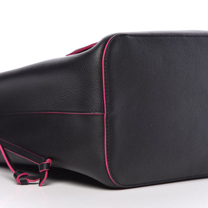 Louis Vuitton Calfskin Lockme Bucket Black 8 of 9