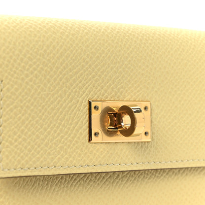 Hermes Epsom Kelly Pocket Compact Wallet Jaune Poussin 9 of 10