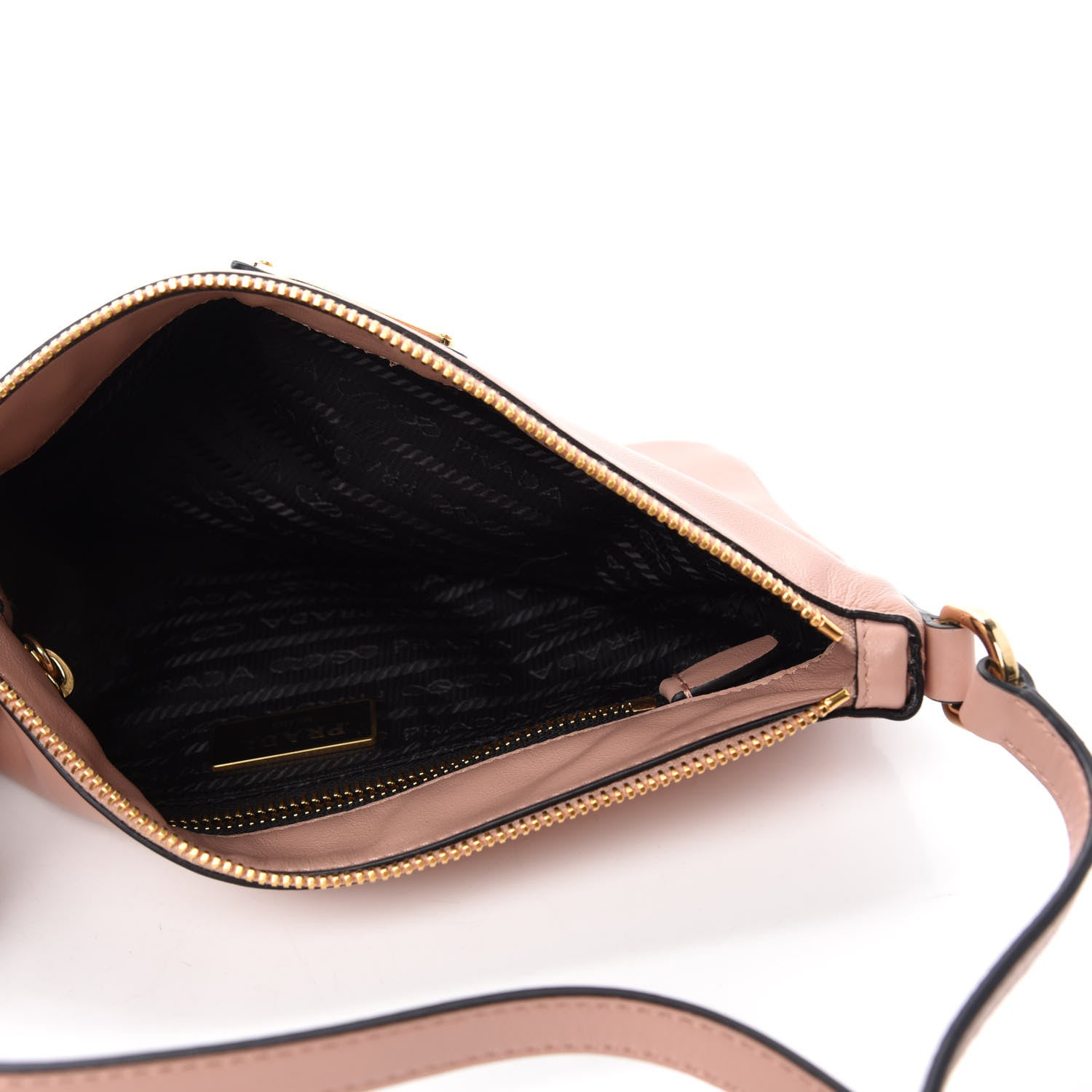 Prada Soft Calf Logo Crossbody Cammeo 5 of 10