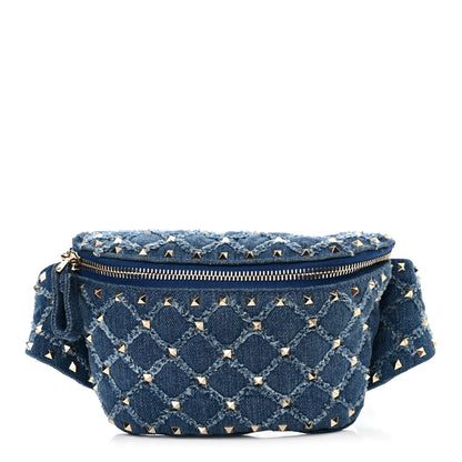 Valentino Garavani Denim Rockstud Spike Belt Bag Denim 1 of 9