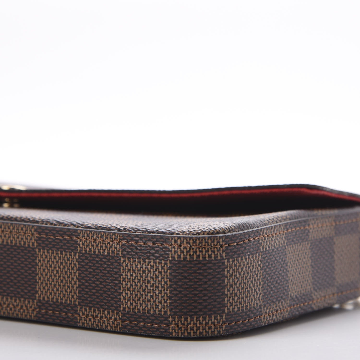 Louis Vuitton Damier Ebene Pochette Felicie Chain Wallet 6 of 11