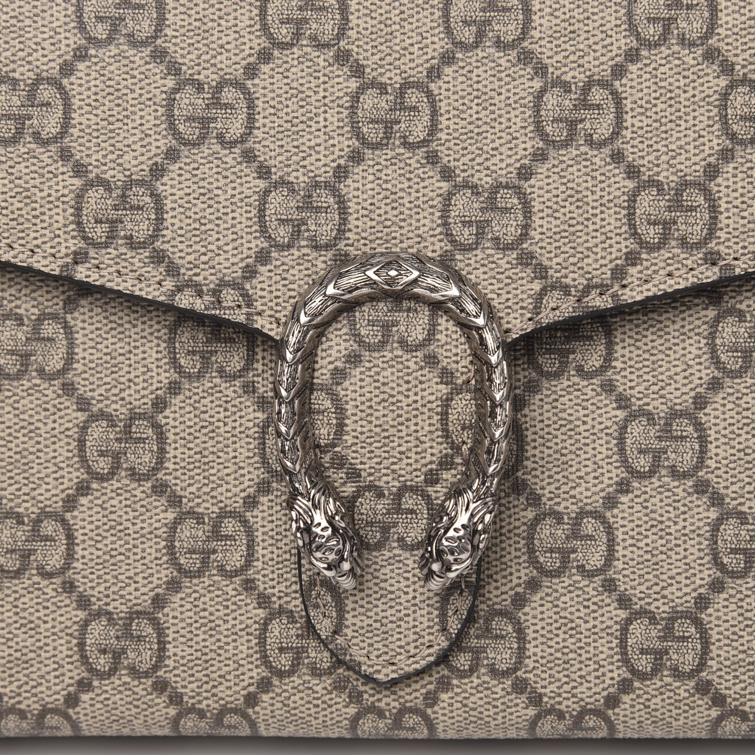 Gucci GG Supreme Monogram Mini Dionysus Chain Wallet Beige Black 8 of 10