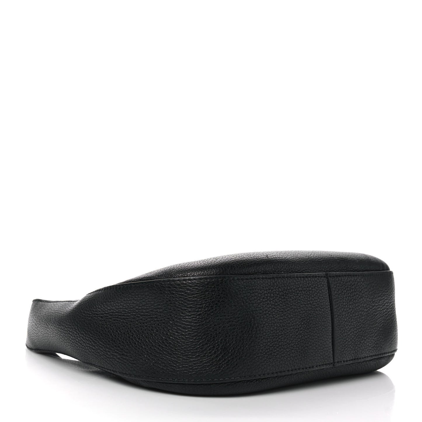 Vitello Daino Zippered Messenger Hobo Black