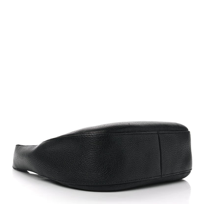 Prada Vitello Daino Zippered Messenger Hobo Black 4 of 12